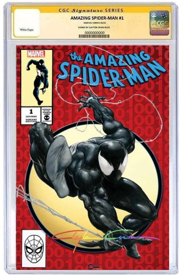 AMAZING SPIDER-MAN #1 (2022) CLAYTON CRAIN ASM 300 HOMAGE TRADE DRESS  VARIANT INFINITY SIGNED CGC SS 9.8